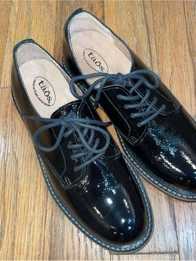 Taos Work It Shoes Womens Size 7 Black Patent Leather Oxford Casual Comfort